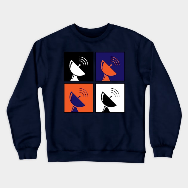 Satellite Dishes Crewneck Sweatshirt by Brobocop